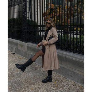 Princess Polly Cassie Trench Coat Tan Sz 2